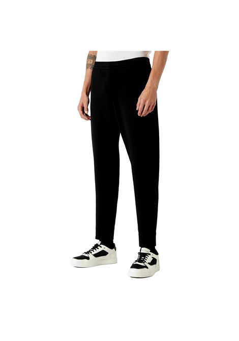 Pantaloni jogger in double jersey con aquila ricamata EMPORIO ARMANI | Pantaloni | 6K1PA0 1JHSZ0999